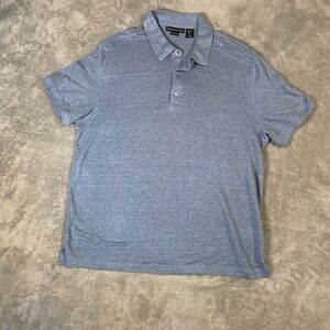 Christian Lacroix 100% Linen Men’s Short Sleeve Button Up Size XL Blue